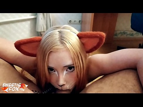 ❤️ Kitsune s'empassa la polla i es corre a la boca ❤ Porno preciós a nosaltres ️❤